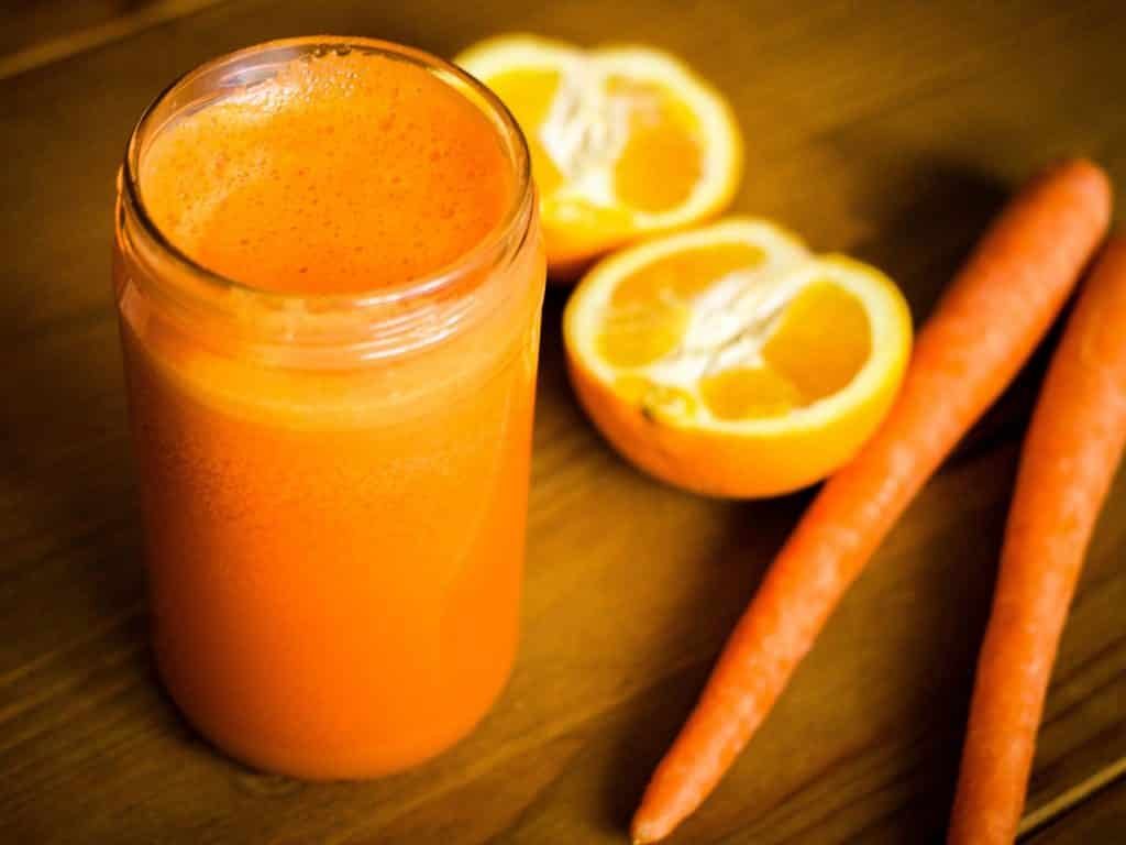 Orange carrot ginger juice