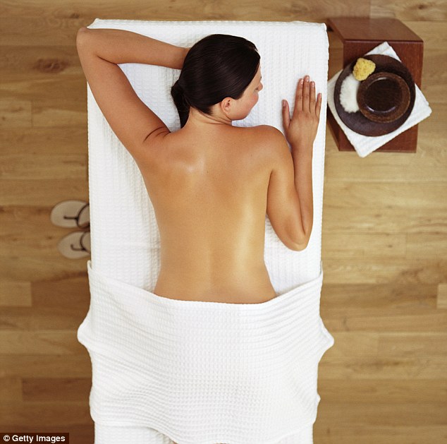 Manual lymphatic drainage is a gentle massage that will encourage the lymph system to drain naturally, carrying waste products away from the tissues, towards the heart (picture posed by model) 